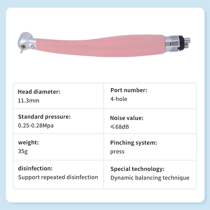 High Speed Handpiece Pink Plastic Handle Single Water Spray manufacturers